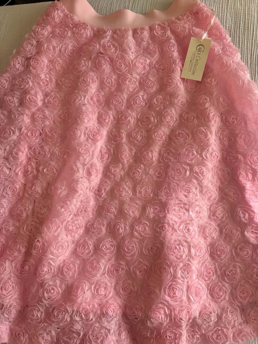 Cato Collection Limited Edition Pink 3D Rosette Floral Skirt